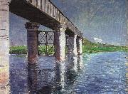 Gustave Caillebotte The Seine and the Railroad Bridge at Argenteuil oil on canvas